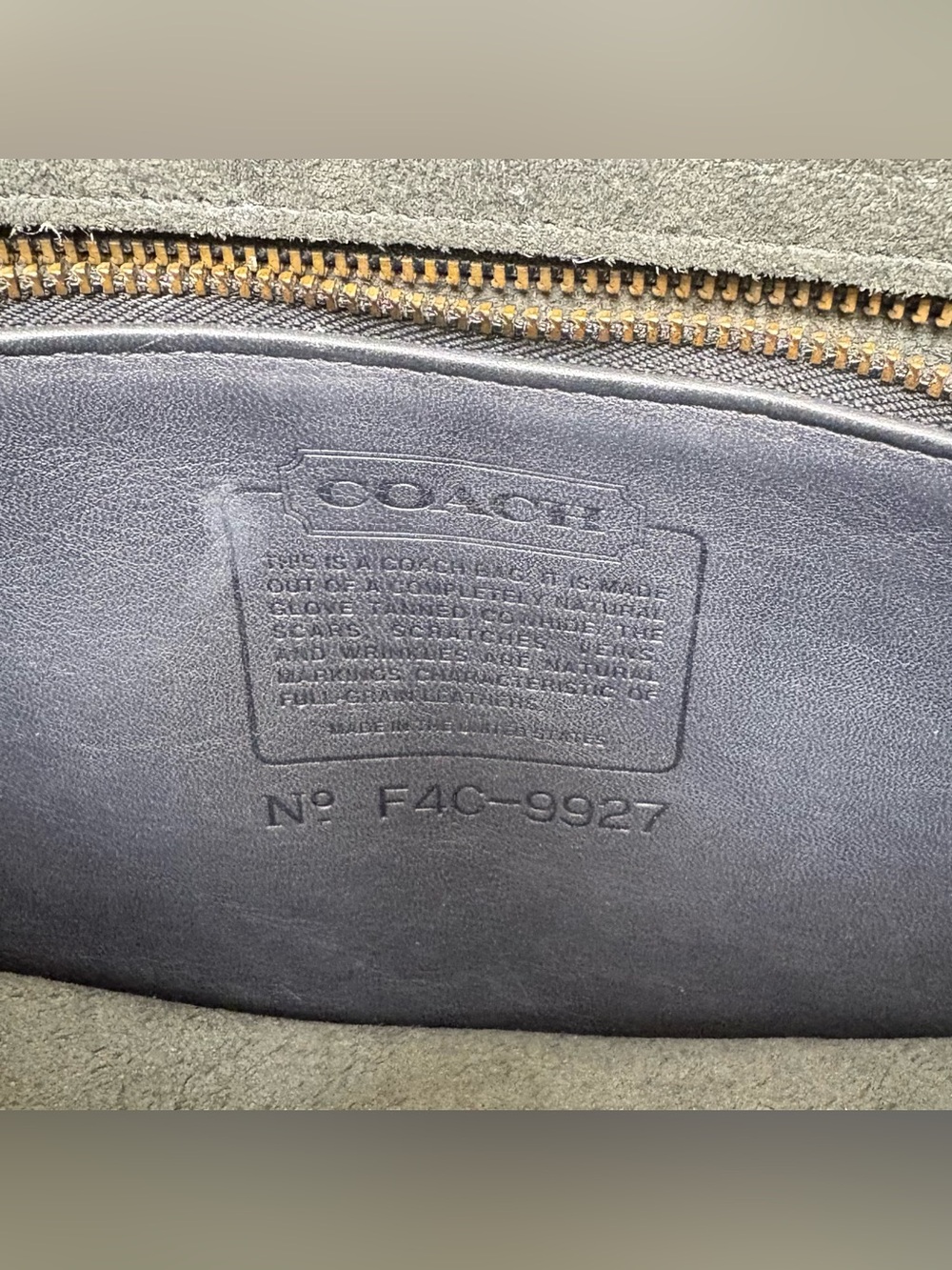 Coach 90’s Willis bag leather purse 9927-Midnight Navy GOOD Condition! -see pics - Picture 4 of 16